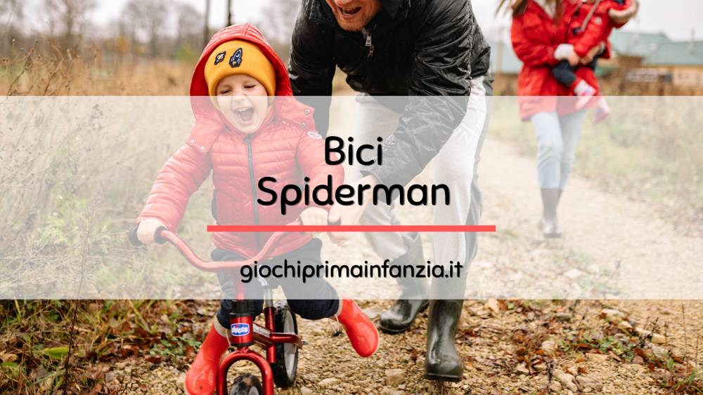 BICICLETTA BIMBO SPIDERMAN 12" 3/4 ANNI 